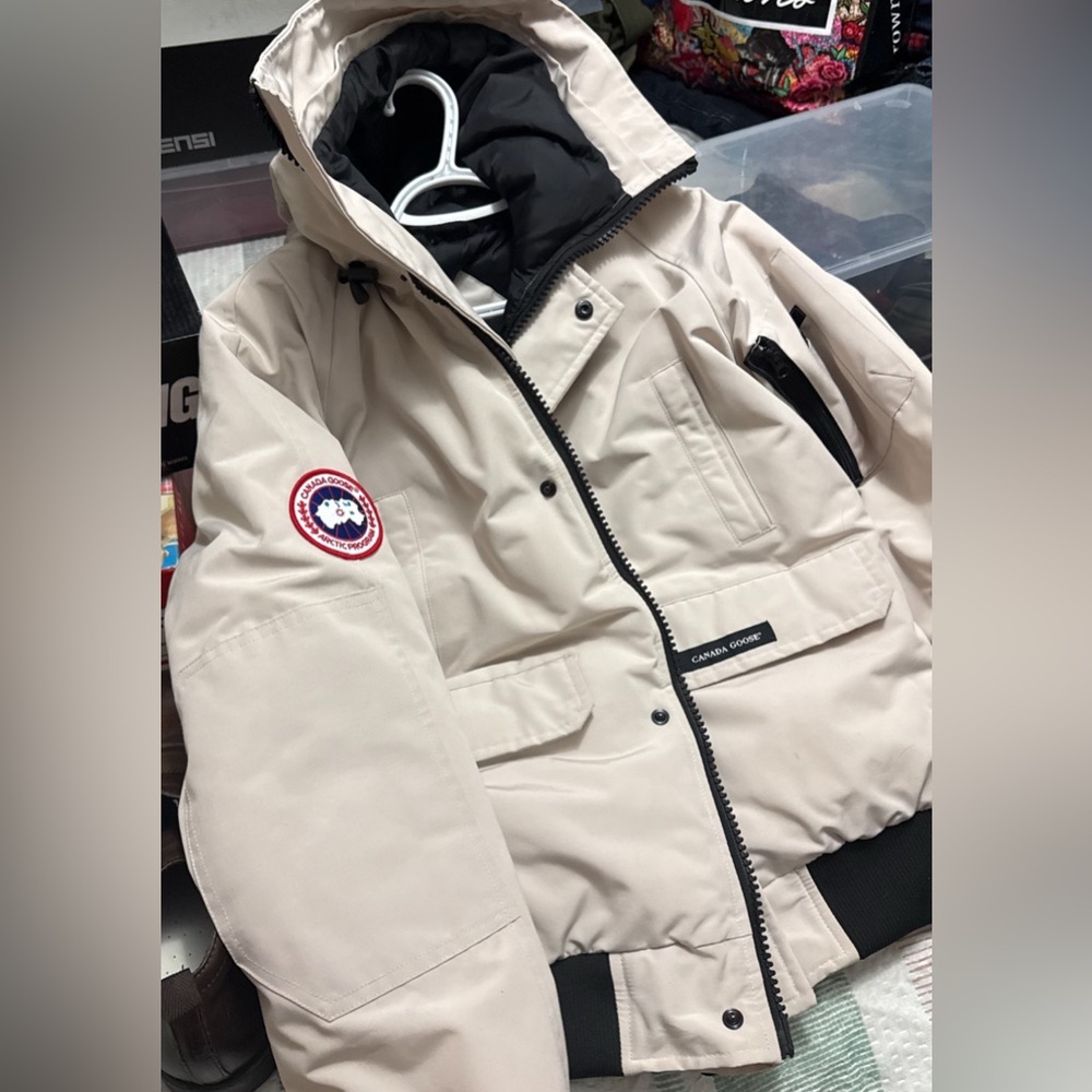 Canada Goose Beige Hooded Jacket